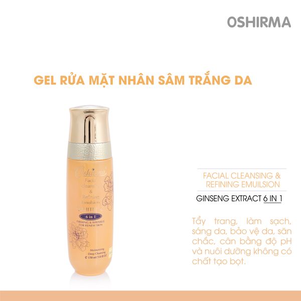  Gel rửa mặt Nhân Sâm trắng da 6 in 1 