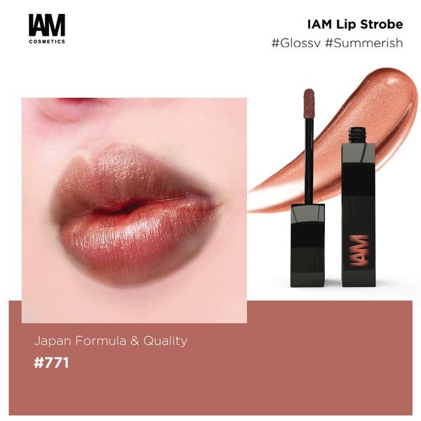  Son bóng có nhũ, dưỡng ẩm và tạo màu cho môi IAM Lip Strobe 3.8G 