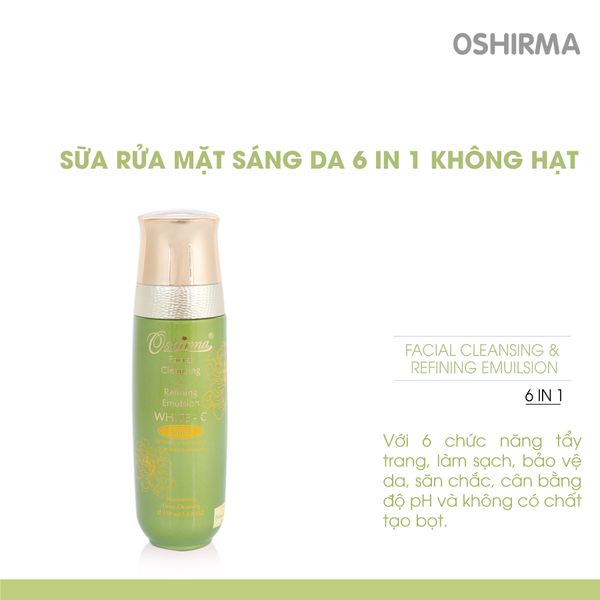  Sữa rửa mặt sáng da 6 in 1 không hạt 150ml (da khô và da thường) 