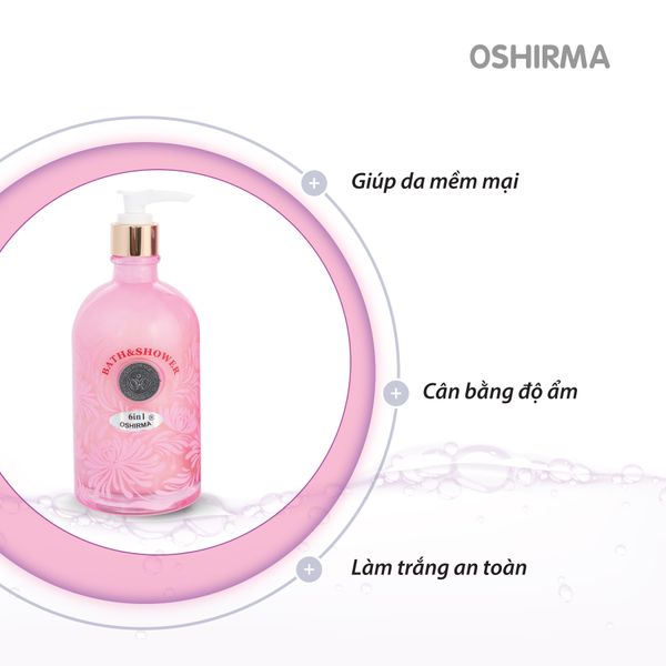  Sữa tắm có hạt 6 in 1 giúp làm trắng & mịn da toàn thân 450ml 