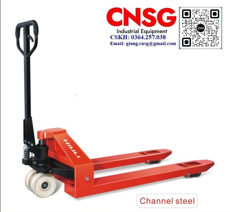 Xe nâng tay thấp 5 tấn càng siêu dài 1.4-2M hãng Niuli - China