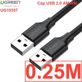  Cáp USB 2.0 male to male 0.25M 0.5M 1M 1.5M 2M 3M UGREEN 