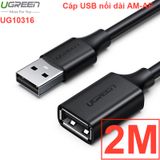  Cáp nối dài USB 2.0 AM-AF UGREEN 24K 0.5M 1M 2M 3M  5M 