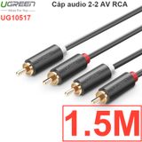  Cáp AV RCA 2 ra 2 AV RCA Ugreen 0.5M 1M 1.5M 2M 3M 5M 