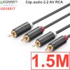 Cáp AV RCA 2 ra 2 AV RCA Ugreen 0.5M 1M 1.5M 2M 3M 5M