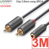 Cáp Audio 3.5mm Female to 2RCA Male UGREEN mạ vàng 24K 0.25M 1M 1.5M 2M 3M