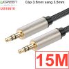 Cáp audio 3.5mm UGREEN mạ vàng 24K 0.5M 1M 1.5M 2M 3M 5M 8M 10M 12M 15M 20M (tròn bọc lưới)