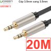 Cáp audio 3.5mm UGREEN mạ vàng 24K 0.5M 1M 1.5M 2M 3M 5M 8M 10M 12M 15M 20M (tròn bọc lưới)