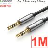 Cáp audio 3.5mm UGREEN mạ vàng 24K 0.5M 1M 2M 3M 5M (tròn màu đen)