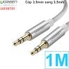 Cáp audio 3.5mm UGREEN mạ vàng 24K 0.5M 1M 2M 3M 5M (tròn màu trắng)