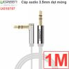 Cáp Audio âm thanh 3.5mm bẻ góc Ugreen 0.5M 1M 1.5M 2M 3M 5M (dẹt mỏng màu trắng)