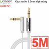 Cáp Audio âm thanh 3.5mm bẻ góc Ugreen 0.5M 1M 1.5M 2M 3M 5M (dẹt mỏng màu trắng)