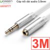 Cáp audio 3.5mm nối dài 0.5M 1M 1.5M 2M 3M 5M Ugreen (màu trắng)