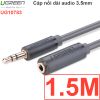 Cáp audio 3.5mm nối dài 0.5M 1M 1.5M 2M 3M 5M Ugreen (vỏ nhựa màu đen)