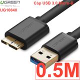  Cáp USB 3.0 AM sang Micro BM cho Ổ cứng di động Ugreen 0.5M 1M 1.5M 