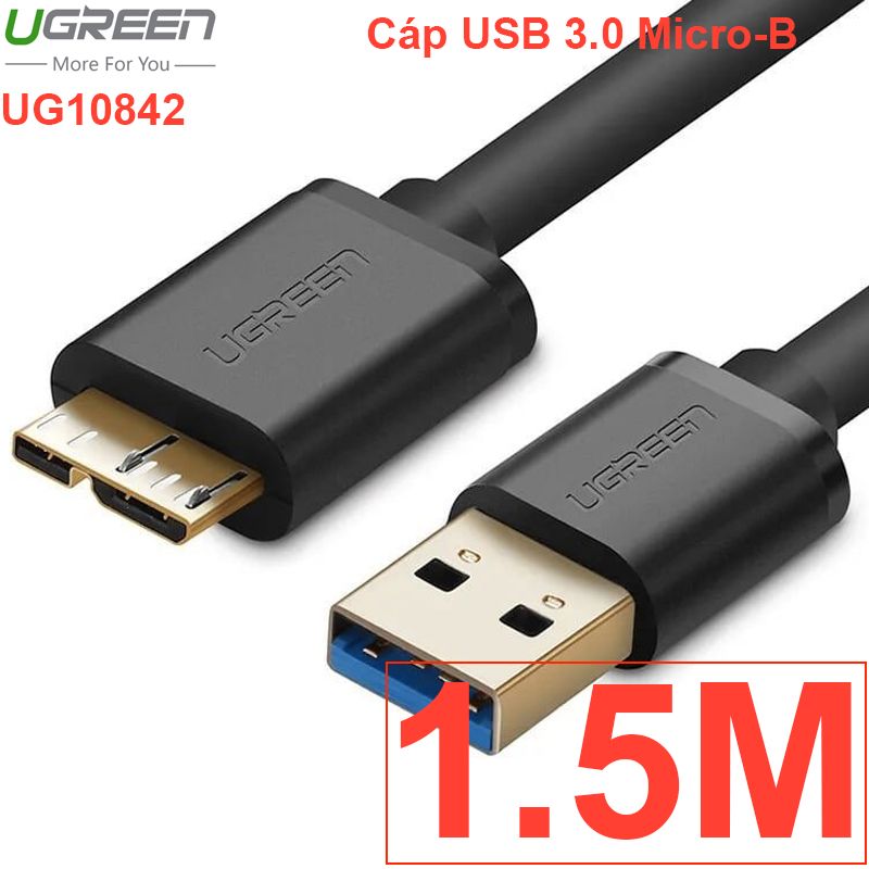  Cáp USB 3.0 AM sang Micro BM cho Ổ cứng di động Ugreen 0.5M 1M 1.5M 