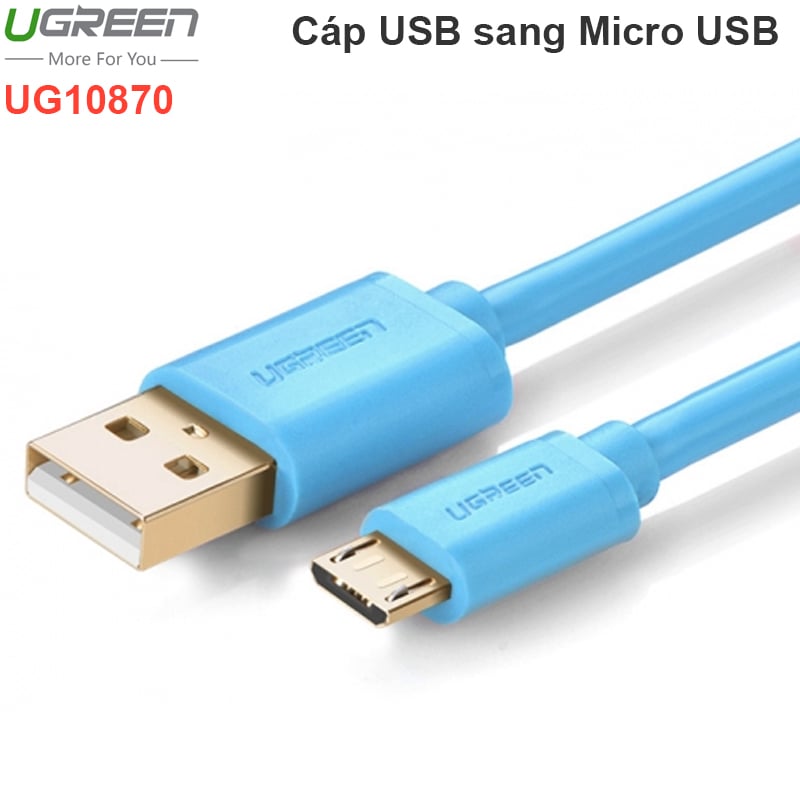 Cáp sạc Điện thoại Smartphone máy tính bảng USB AM sang Micro USB 1 mét Ugreen 10870