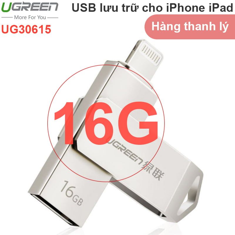  USB lưu trữ dữ liệu cho iPhone iPad iPod 32GB Ugreen 30616 - USB lightning 32G 