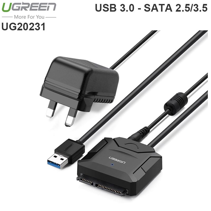  USB 3.0 sang SATA III 2.5 3.5 inches có cấp nguồn ngoài Ugreen 20231 