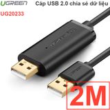  Cáp USB Data link, chia sẻ dữ liệu, chuột, phím giữa 2 máy tính Ugreen 20226 