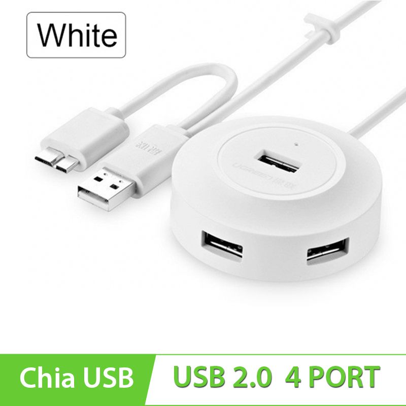  Bộ chia USB 2.0 4 cổng + Micro B cho SS Not 3 UGREEN 20275 hỗ trợ nguồn ngoài 