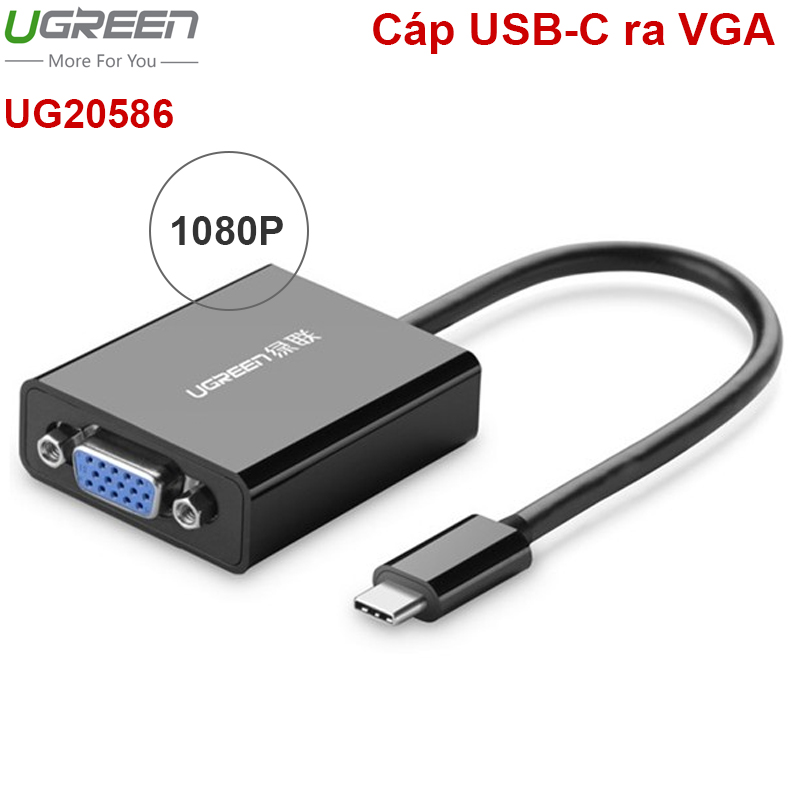 USB-C ra VGA 1080P 15Cm Ugreen 20586