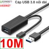 Cáp nối dài USB 3.0 1 đầu đực 1 đầu cái 5M I 10M hỗ trợ cấp nguồn 5V Ugreen 20826 20827