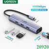 Bộ chia USB type C ra 3 cổng USB 3.0 1 cổng lan gigabit Ugreen 20920