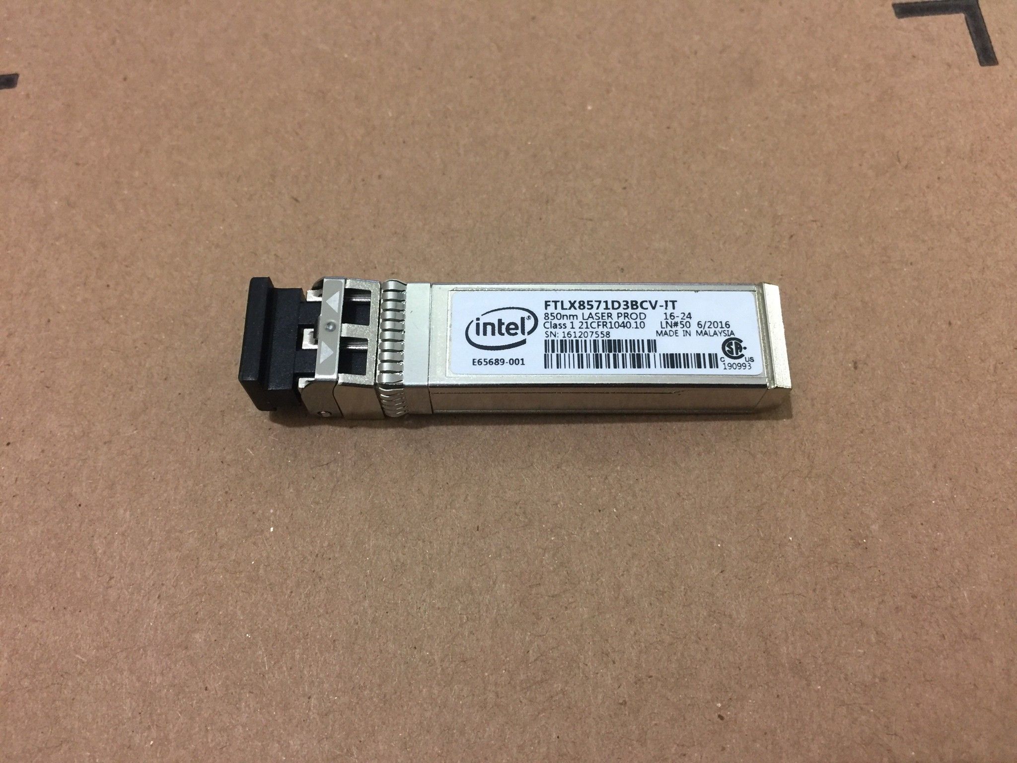  Module quang 10GB SFP+ SR 850NM INTEL E10GSFPSR FTLX8571D3BCV-IT 