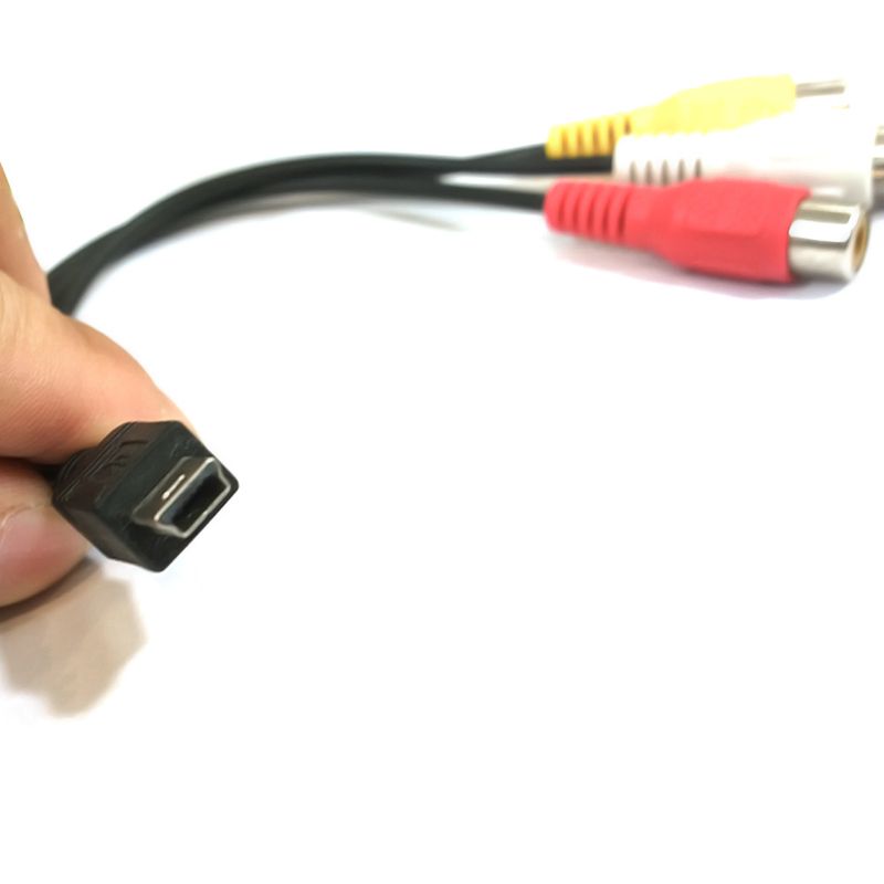  Cáp Mini USB 5PIN ra 3 RCA AV female 2 đường hình 1 đường tiếng - dùng cho USB stick KM268 