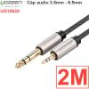 Cáp âm thanh audio 3.5mm sang 6.5mm Ugreen 0.5M 1M 1.5M 2M 3M 5M 8M 10M