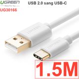  Cáp USB-C 2.0 sạc và dữ liệu Điện thoại Smartphone TAB cổng 1M 1.5M Ugreen 