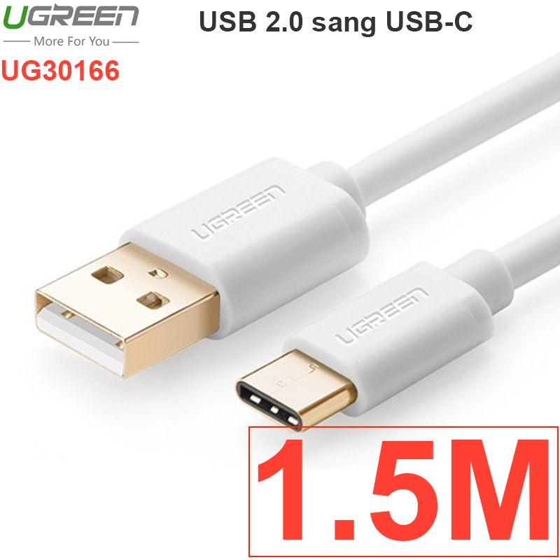  Cáp USB-C 2.0 sạc và dữ liệu Điện thoại Smartphone TAB cổng 1M 1.5M Ugreen 