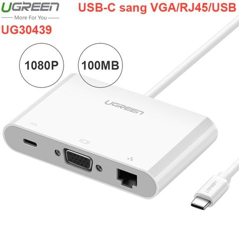 USB-C ra VGA LAN USB 3.0 1 port USB 2.0 1 port UGREEN 30439