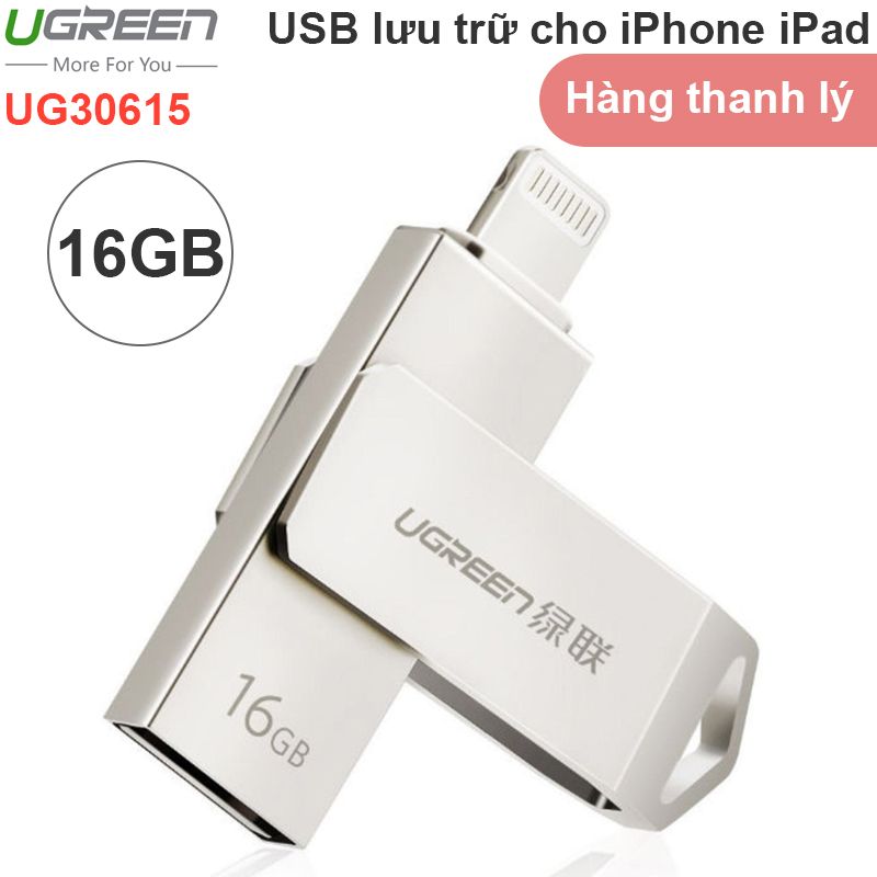 USB lưu trữ dữ liệu cho iPhone iPad iPod 16GB Ugreen 30615 - USB lightning 16G