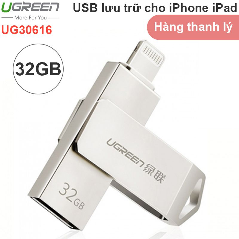  USB lưu trữ dữ liệu cho iPhone iPad iPod 32GB Ugreen 30616 - USB lightning 32G 