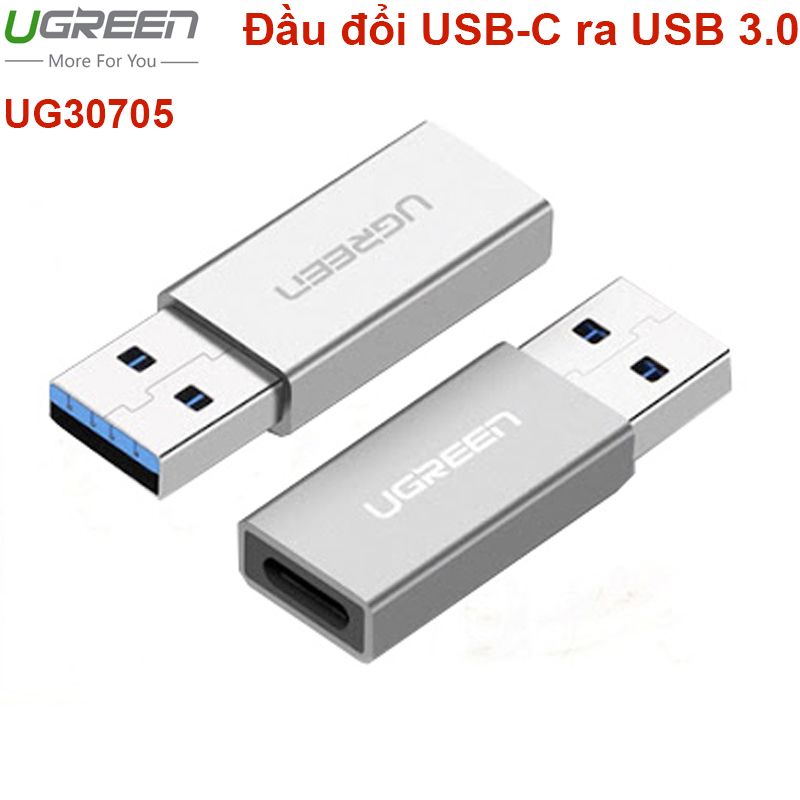 Đầu chuyển USB 3.0 AM ra USB type-C 3.1 AF adapter UGREEN 30705