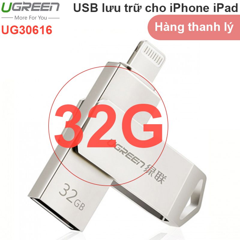  USB lưu trữ dữ liệu cho iPhone iPad iPod 32GB Ugreen 30616 - USB lightning 32G 