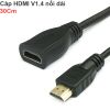 Cáp HDMI 1 đầu đực 1 đầu cái nối dài 30Cm V1.4 4K