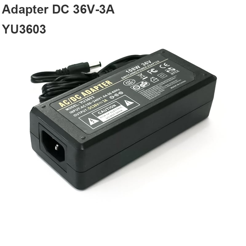 Nguồn  DC 36V-3A/108W Adapter YU3603 chân cắm đầu ra tròn 5.5x2.5mm