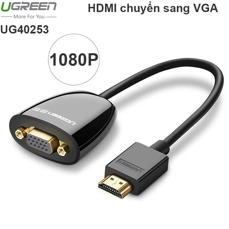 HDMI sang VGA converter full HD1080P Ugreen 40253