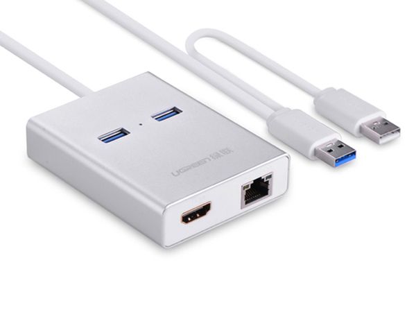 Bộ chia đa năng USB 3.0 to HDMI | USB to Lan | Hub USB 3.0 Ugreen