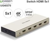  Switch 5x1 HDMI 4K 30Hz Audio SPDIF 3.5mm output Ugreen 40370 