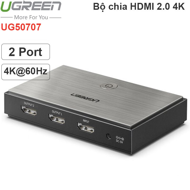  Bộ chia HDMI 2.0 1 ra 2 4K60Hz UGREEN 50707 