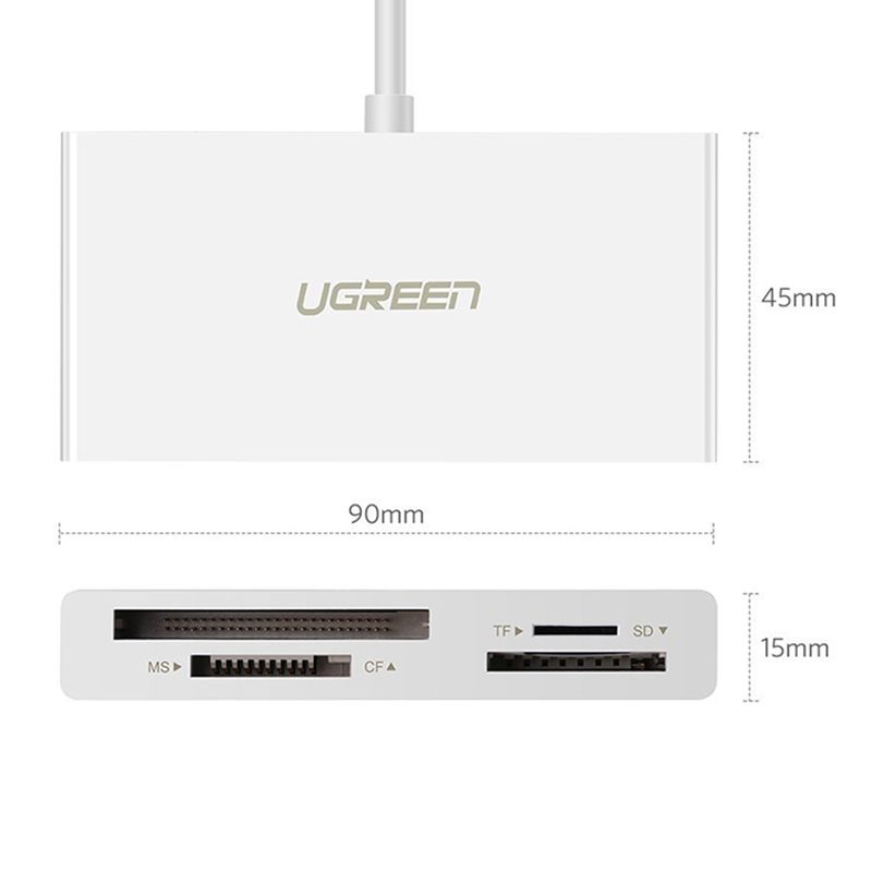  Đầu đọc thẻ đa năng all in one USB Type C 5Gbps UGREEN 40444 