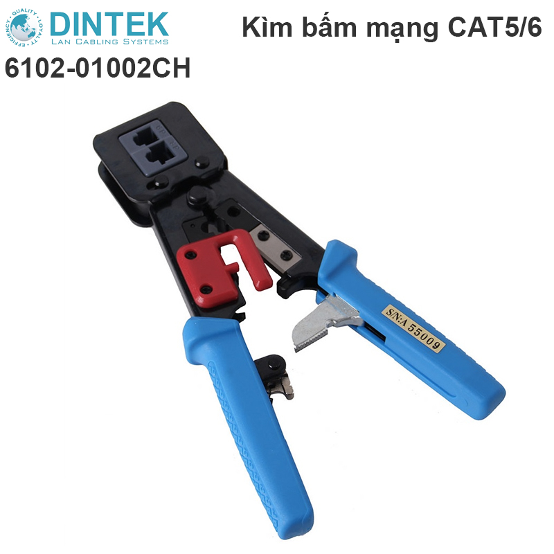 Kìm bấm đầu cáp mạng Cáp điện thoại RJ45 RJ11 RJ12 Dintek