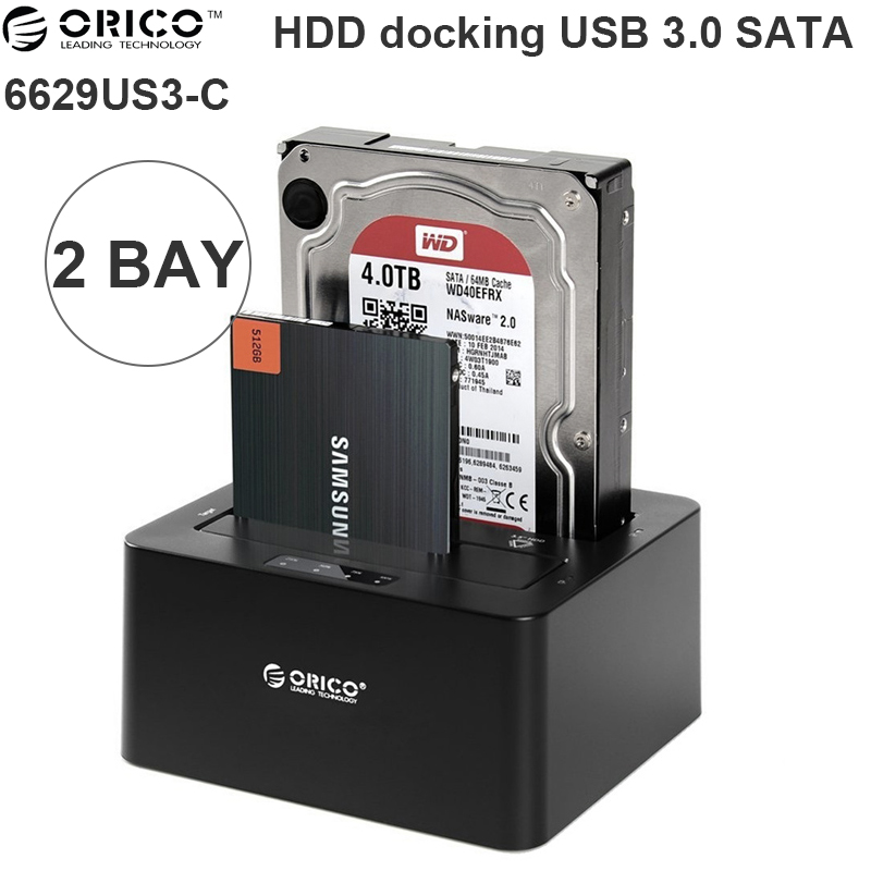 HDD Docking 2 khay ORICO 6629US3-C USB3.0 chính hãng
