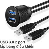  Cáp nối dài USB 3.0 1 mét lắp bảng điều khiển 2 cổng - USB 3.0 Flush Mount Cable Dual port 