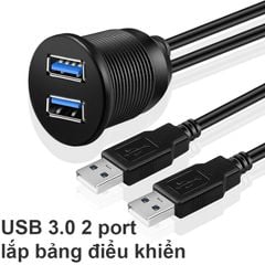 Cáp nối dài USB 3.0 1 mét lắp bảng điều khiển 2 cổng - USB 3.0 Flush Mount Cable Dual port