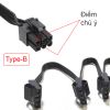 Cáp chuyển đổi nguồn 6pin sang 3 Molex IDE 4Pin (Type-A)